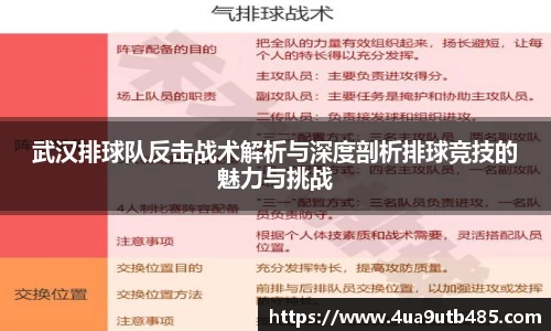 武汉排球队反击战术解析与深度剖析排球竞技的魅力与挑战